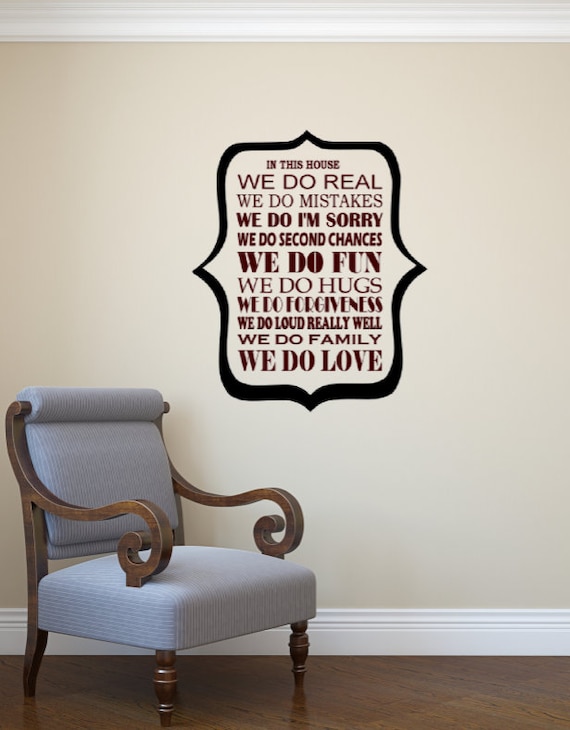 Framed In This House decal. Perfect for any room.