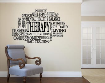 Therapy Collage. Vinyl Wall Decal. Business Decals