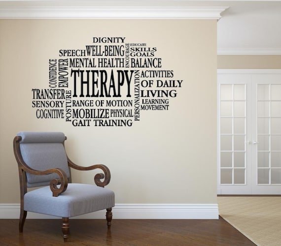 Therapy Collage. Vinyl Wall Decal. Business Decals