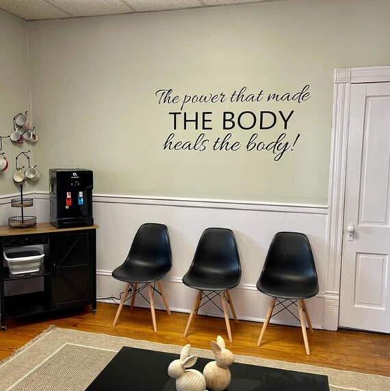 Chiropractic Wellness Quote Decal: The Power That Made the Body Heals the Body (Matte Vinyl)