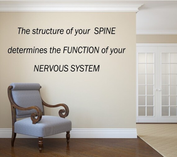 Spine Health Wall Decal – Chiropractor Quote, Nervous System Wellness Vinyl
