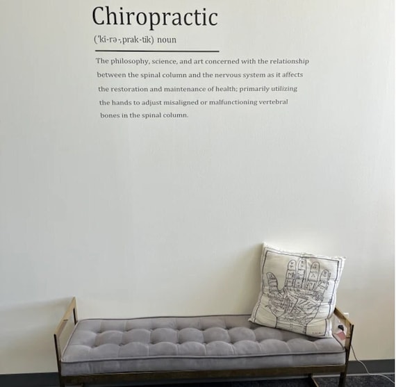 Chiropractic Definition. Vinyl Wall Decal. Business Decals