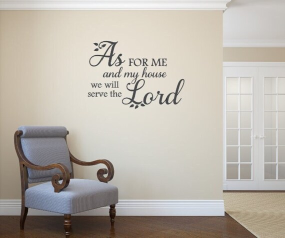 Joshua 24:15 Vinyl Wall Decal – Matte Finish Religious Scripture Art
