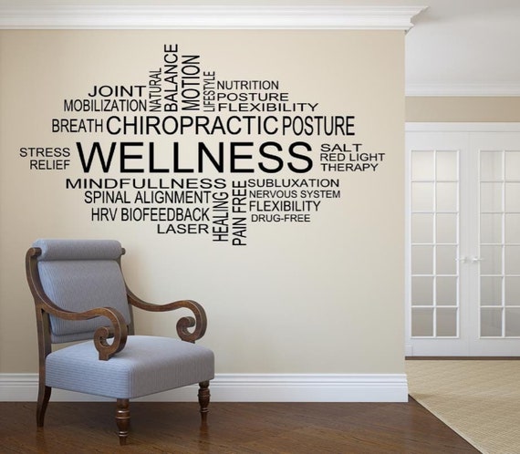 Wellness Chiropractic College. Vinyl Wall Decal. Business Decals. (Custom Sizing)