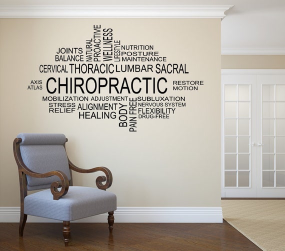 Chiropractic Collage. Vinyl Wall Decal. Business Decals