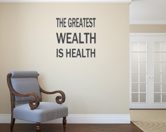 La mayor riqueza es la salud- vinilo decálculo de pared- quiropráctico- Naturópata- Homeopático