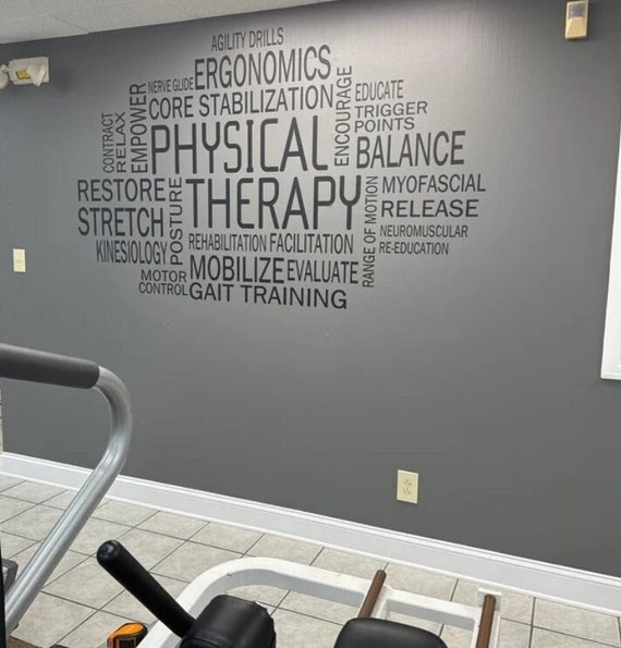 Physical Therapy Collage Physical Therapy Decor Vinyl Wall Decal Business Decals Custom Business Decals