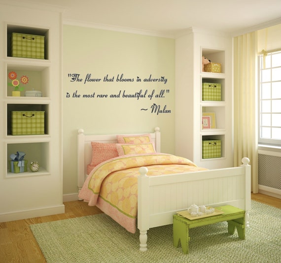 The flower that blooms in adversity is the most rare and beautiful of all. Vinyl Wall Decal