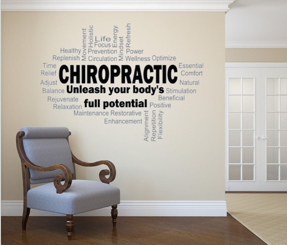 Chiropractic Collage. Vinyl Wall Decal. Business Decals