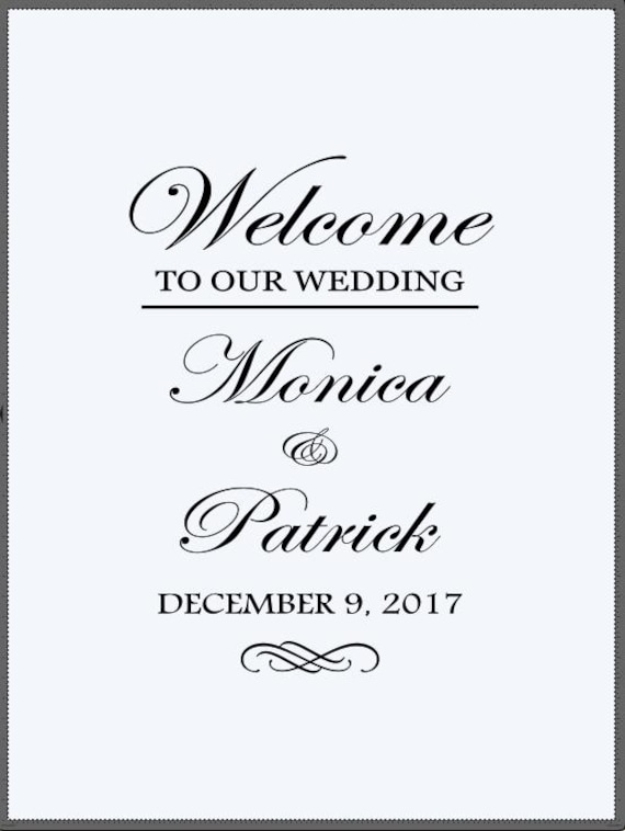 Welcome To Our Wedding Mirror Vinyl Decal