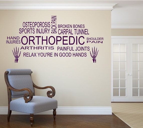 Orthopedic Collage. Vinyl Wall Decal. Business Decals