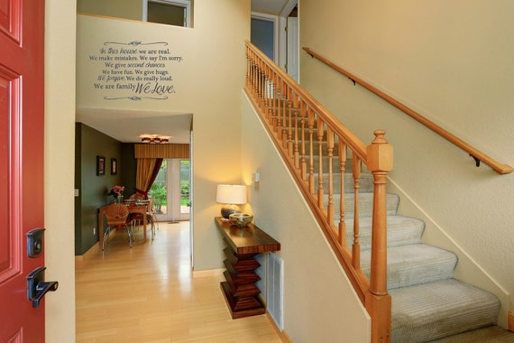 Family Wall Decal: In This House Quote. Wall Art (Custom Sizing)