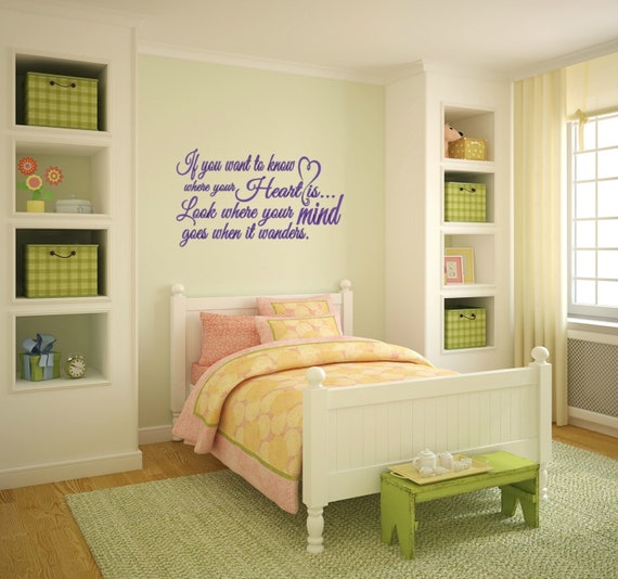 Heart & Mind Vinyl Wall Decal, Matte Finish Interior Decor