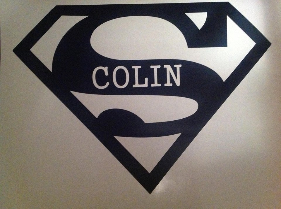 Personalized superman interior vinyl wall decal Etsy