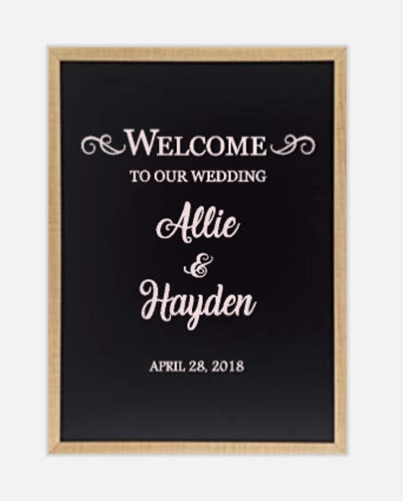 Welcome To Our Wedding Vinyl Decal For Mirror. Wedding Decal. Vinyl Decal. Decal Only.