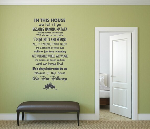 In This House Quote. Vinyl wall Decal.