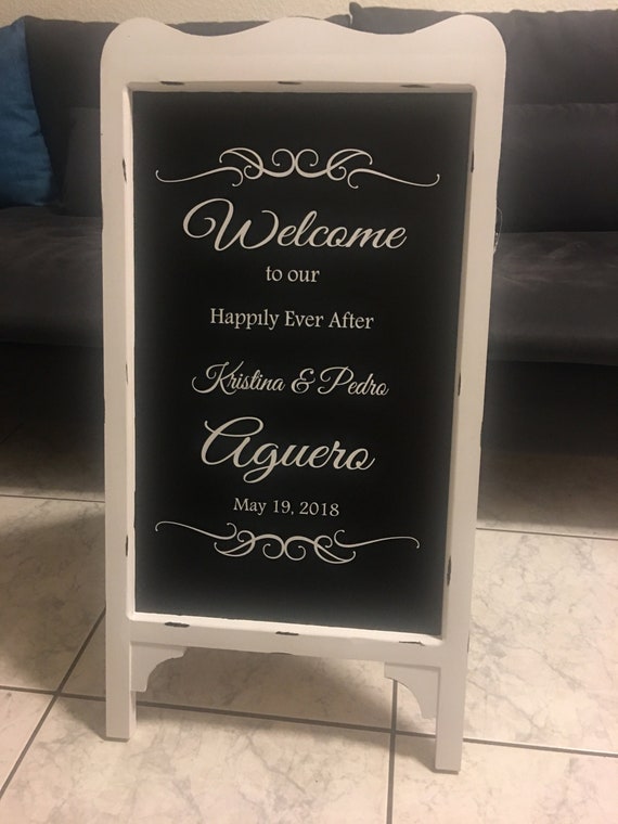 Custom Wedding Decal, Matte Finish Vinyl, Mirror, Window, Chalkboard (Custom Sizing)