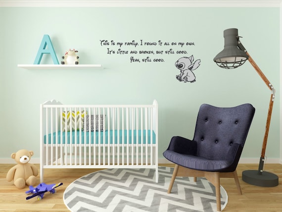 This is my family. I found it all on my own. It's little and broken, but still good. Yeah still good. Vinyl wall decal.