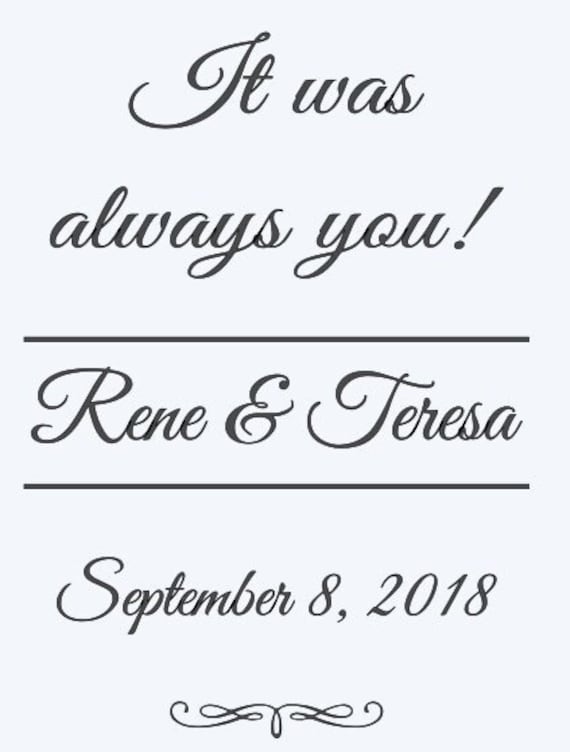 Welcome to our Wedding. Custom Wedding Decal. Vinyl Decal for mirror, windows, or chalkboards.