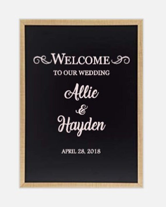 Welcome To Our Wedding Vinyl Decal For Mirror. Wedding Decal. Vinyl Decal. Decal Only.