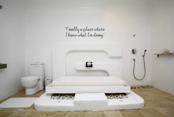 Finally a place where I know what I'm doing. Vinyl Wall Decal