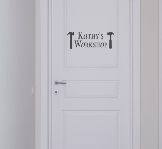 Personalized Workshop Name Decal – Custom Vinyl Wall Art (Matte Finish)