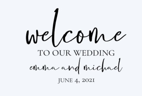 Welcome To Our Wedding. Wedding Decal. Mirror Decal. Custom Decal. Mirror is not included.