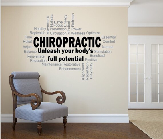 Chiropractic Collage. Vinyl Wall Decal. Business Decals