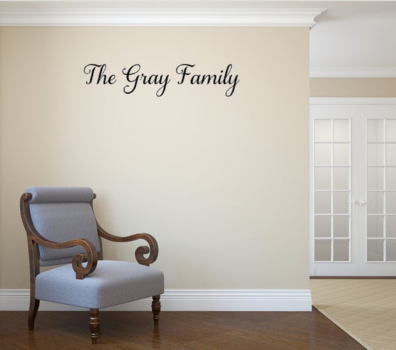 Family Name Decal. Personalized names. Vinyl Wall Decal only.