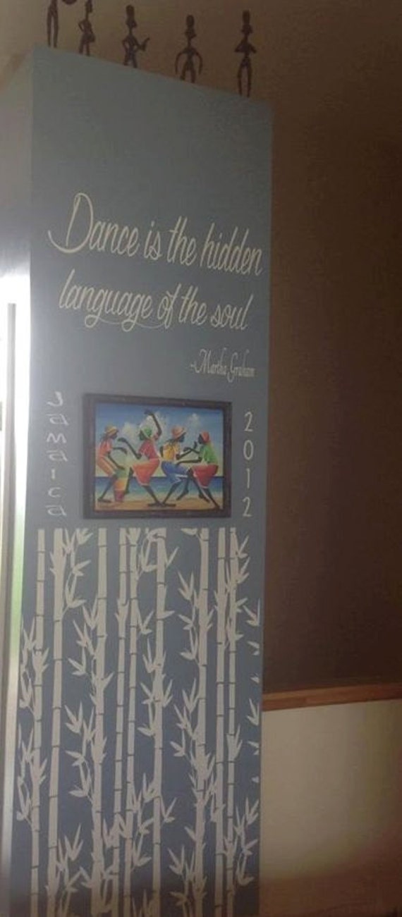 Dance is the hidden language of the soul vinyl wall decal. Quote only.