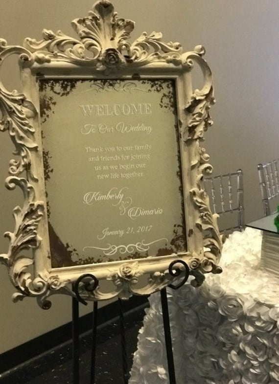 Custom Wedding Decal. It can say Welcome to Our Celebration. Welcome to Our Rehearsal Dinner. Welcome to Our Special Day. Decal only