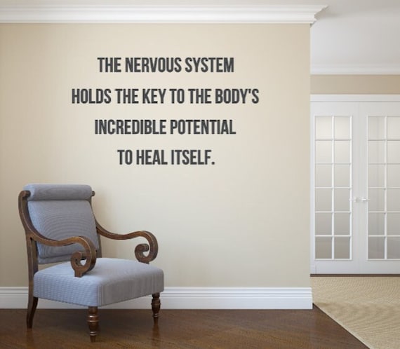 Nervous System Healing Quote – Chiropractic Vinyl Wall Decal (Matte Finish)