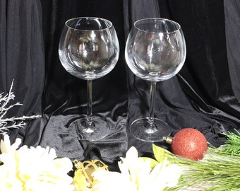 Vintage Long Stem Brandy Snifters: Slovakia Liquor Glasses, Set of 2