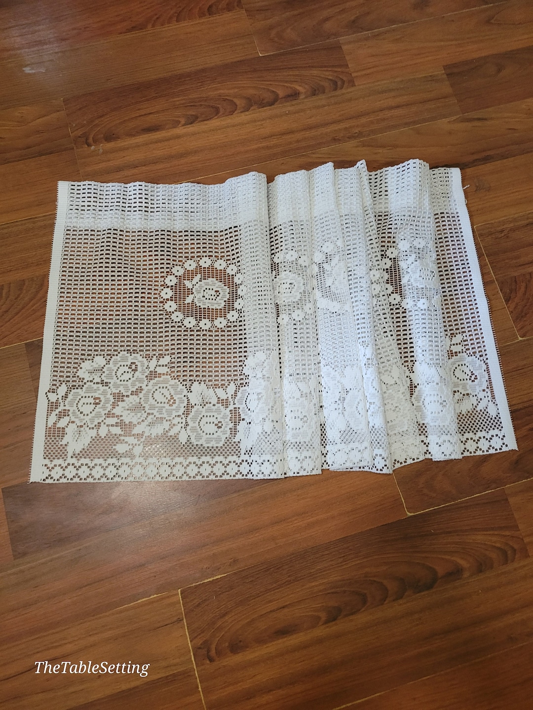 White Flower Cafe Embroidered Curtain main image 1