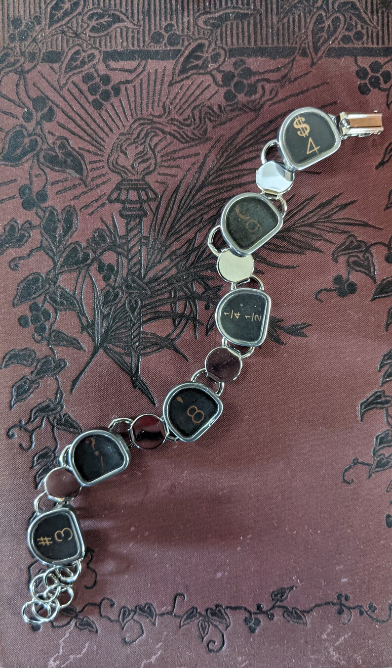 Antique Typewriter Key Bracelet. Etsy