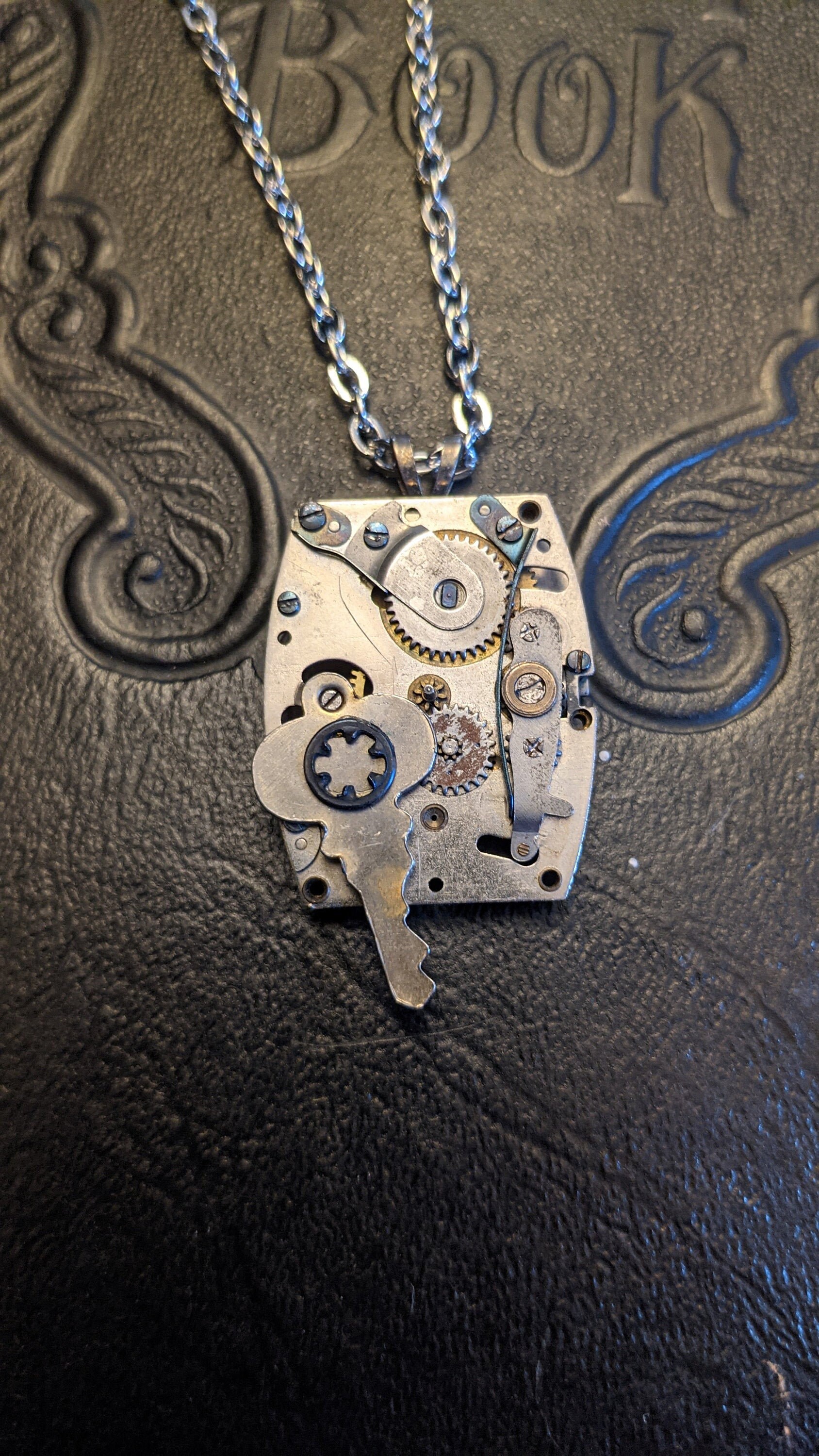 Vintage Watch Parts Necklace With Vintage Key. Etsy