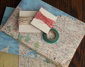 Maps of America gift wrap pack, vintage maps for wrapping paper, twine, washi tape, Christmas wrap, holiday present wrap