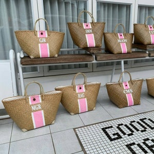 VELMAR) Bespoke Personalized,  Bachelorette , Straw Bag , Unique bridesmaid gift ideas, Christmas Gift, bridal, wedding favors, party