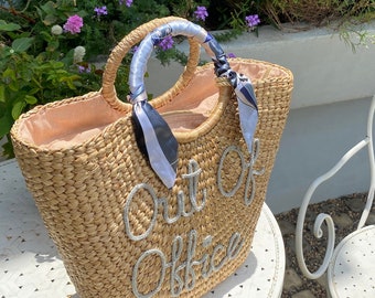 Out Of Office ) Cafe Relax Tote Bag / Bespoke Beach wedding/ Bridesmaid Gifts / Personalized proposal / BOHP