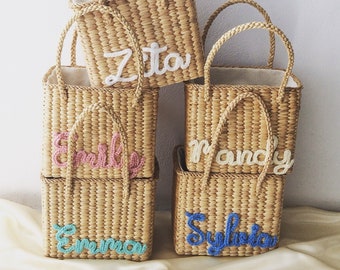 Zita ) Personalized Straw Bag, Unique Bridesmaid Gift
