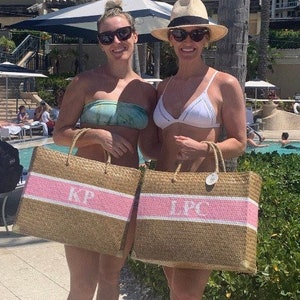 VELMAR) Unique Gifts Tropical Bespoke beach bag personalized name , Bachelorette Party, Luxury , stmas , Beach wedding bag