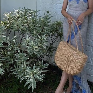 Emily ) Beach wedding bag / Straw Bag / Bachelorette Party Gifts / wicker basket / weekend / Bridesmaids Gift / Hotel welcome bag BOHP