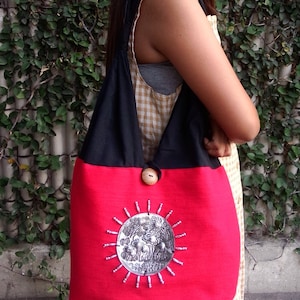 Bespoke BoheHemp bag / Elephant bag / Tote bag Tribal Aztec Tapestry Ethnic Ikat Styles