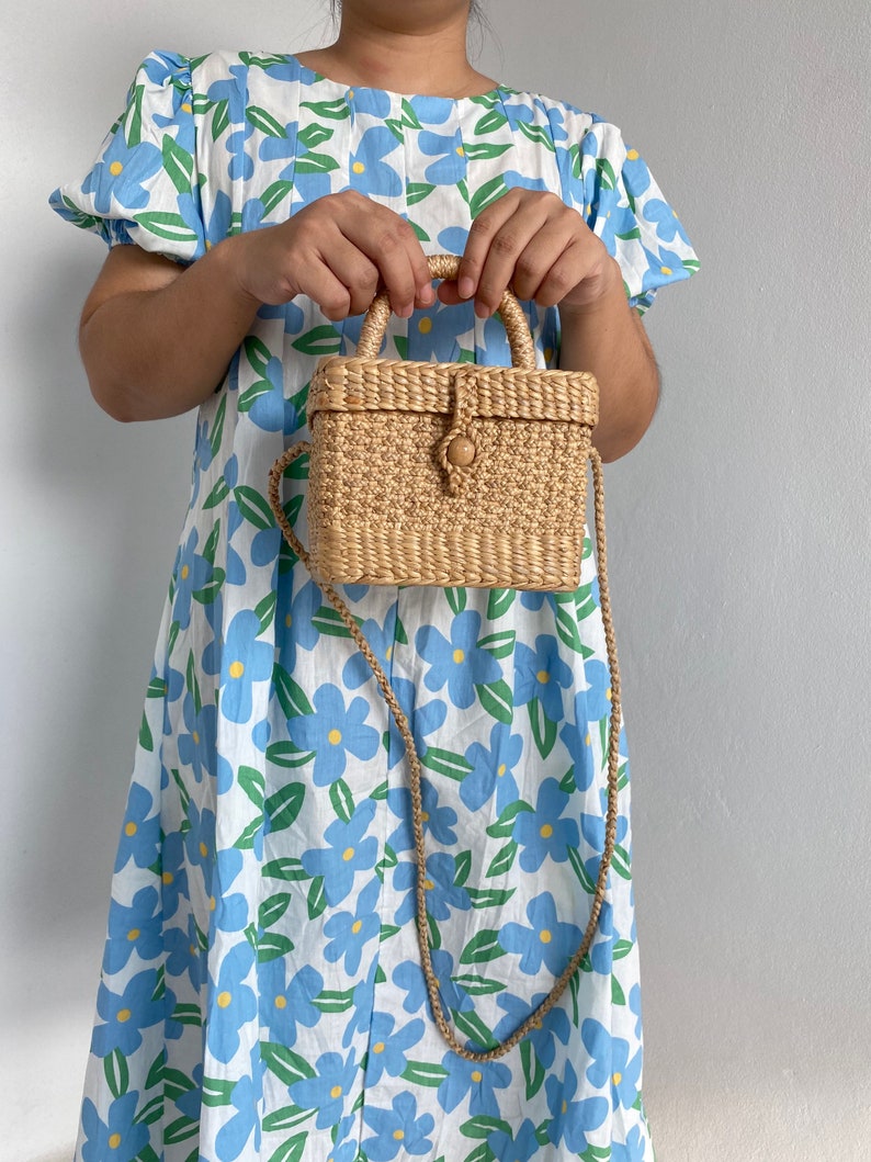 Plain Barbara Lucite Bag / Gifts Basket / Straw bag / Straw basket / Hand bags / Natural bags /Aesthetic / Self Gift / garden wedding image 6