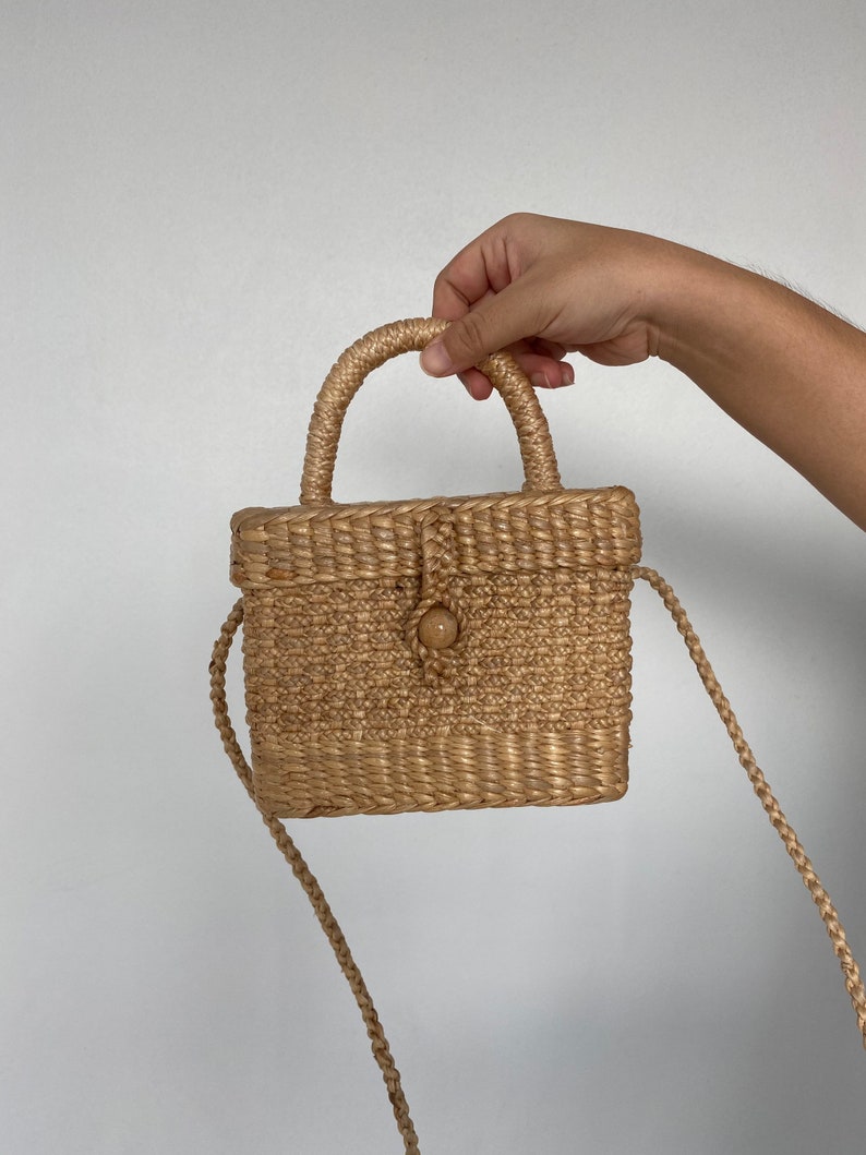 Plain Barbara Lucite Bag / Gifts Basket / Straw bag / Straw basket / Hand bags / Natural bags /Aesthetic / Self Gift / garden wedding image 4