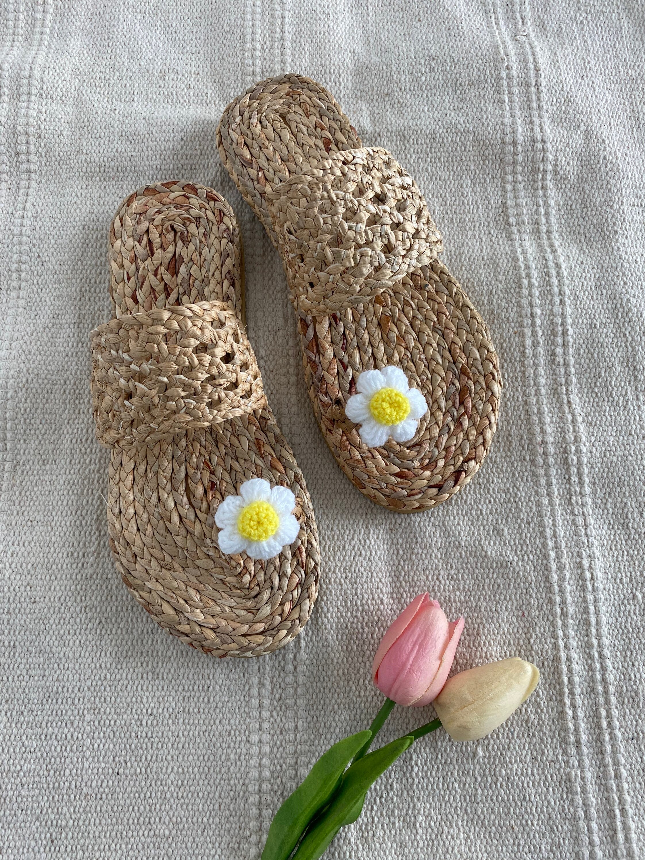 Daisy Sandals / Sandals Woman Wedding Pom Poms Relaxing Etsy
