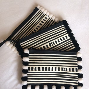 dice bag Spell Bohemian Bag , Pom Clutch Handbags , Wrist let Toiletry Bag , Cosmetic Bag School Bag , Makeup Bag, Tribal, Ibiza