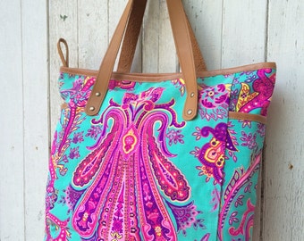 Turquoise tote bag / cabo bachelorette / Beach bag / aesthetic bag / best friend gifts / Bohemian Bag sister gifts BOHP