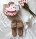 Raffia Beach Slippers: Straw Sandals, Bachelorette Party Gift product logo