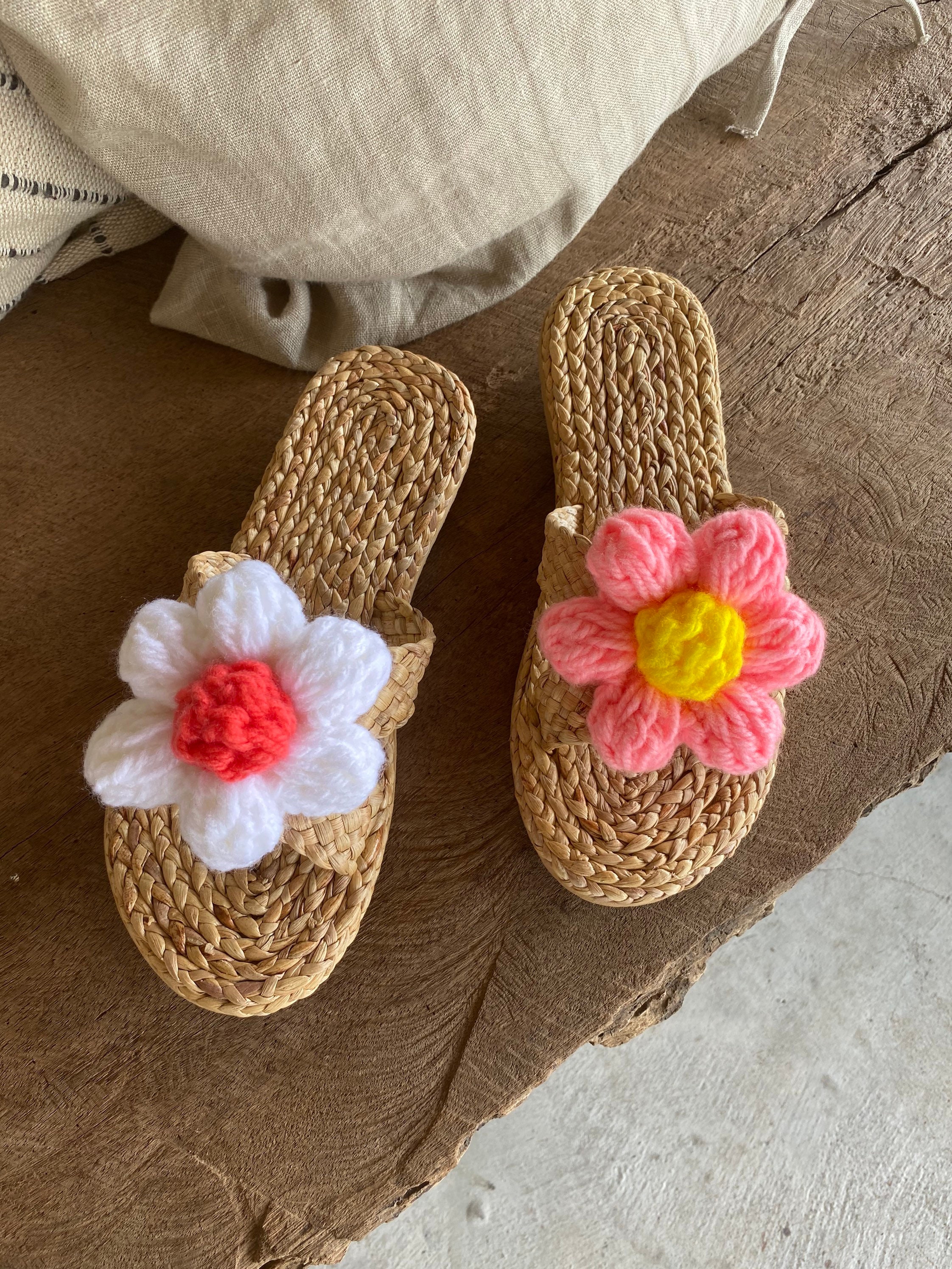Power Flower Crochet / Greek Sandals / Beach Sandals /flower - Etsy
